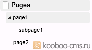 структура страниц KooBoo