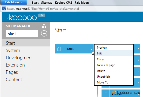 kooboo page edit